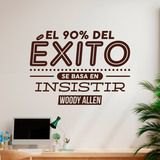 Adesivi Murali: El 90% del éxito - Woody Allen 3