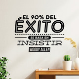 Adesivi Murali: El 90% del éxito - Woody Allen 4