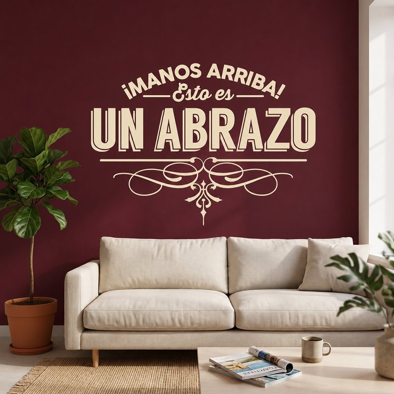 Adesivi Murali: &iexcl;Manos arriba! Esto es un abrazo
