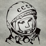 Adesivi Murali: Astronauta Yuri Gagarin 3