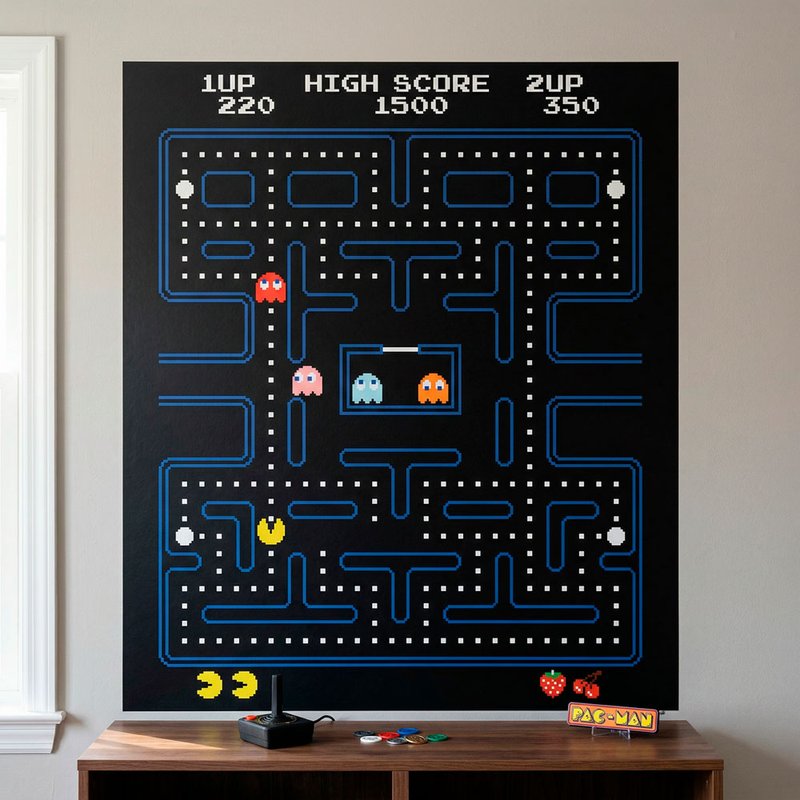 Adesivi Murali: Pac-Man Gioco Arcade a Colori