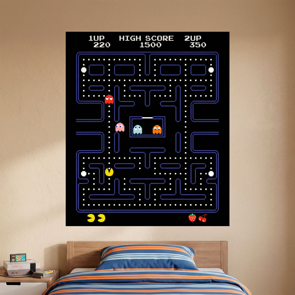 Adesivi Murali: Pac-Man colore del gioco arcade Pac-Man