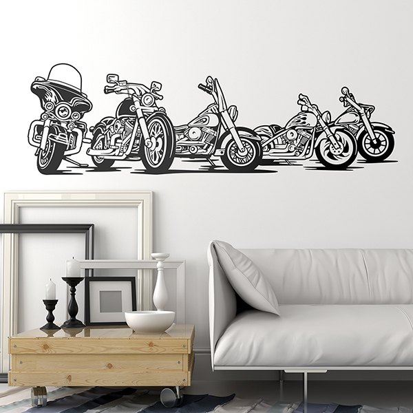 Adesivi Murali: 5 Harley Davidson moto
