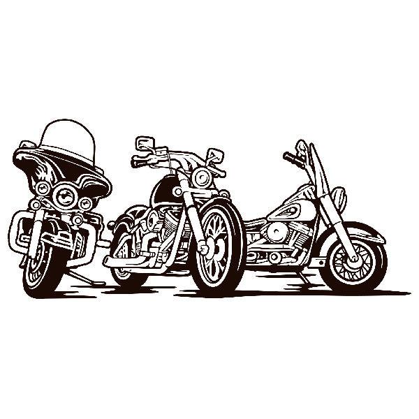 Adesivi Murali: 3 Harley Davidson moto