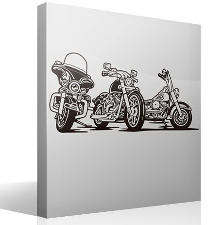 Adesivi Murali: 3 Harley Davidson moto