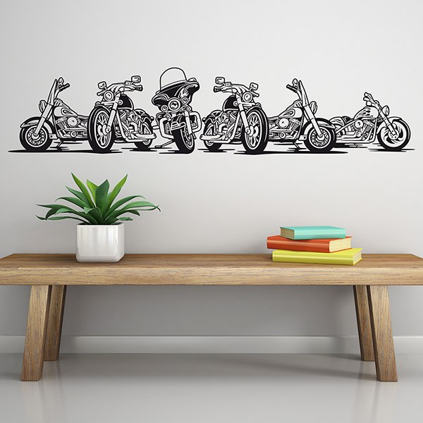 Adesivi Murali: 6 Harley Davidson moto