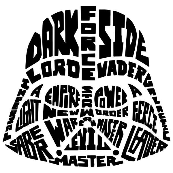 Adesivi Murali: Tipografico Darth Vader