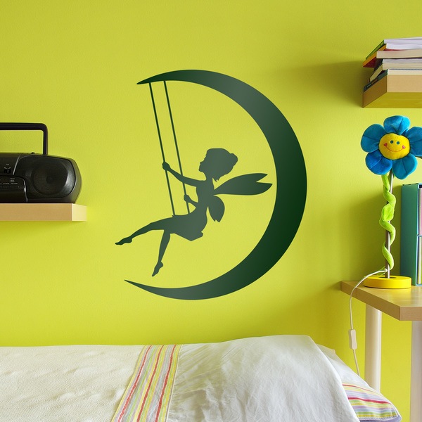 Adesivi per Bambini: Tinkerbell oscilla sulla luna