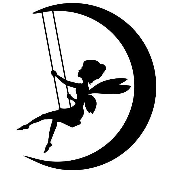 Adesivi per Bambini: Tinkerbell oscilla sulla luna