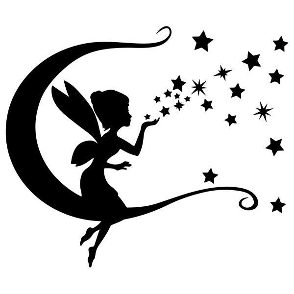 Adesivi per Bambini: Tinkerbell, luna e le stelle