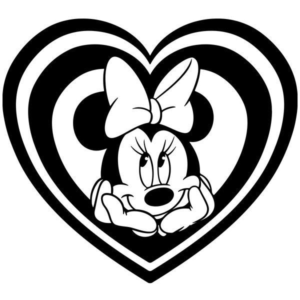 Adesivi per Bambini: Cuore Minnie Mouse