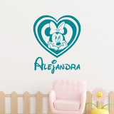 Adesivi per Bambini: Cuore Minnie Mouse personalizzato 4