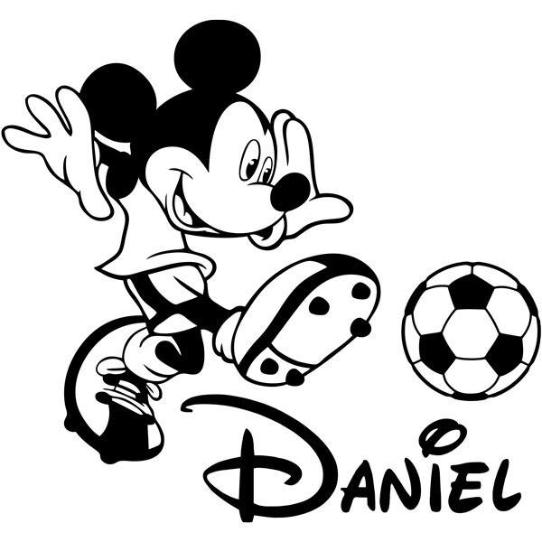 Adesivi per Bambini: Topolino a giocare a calcio