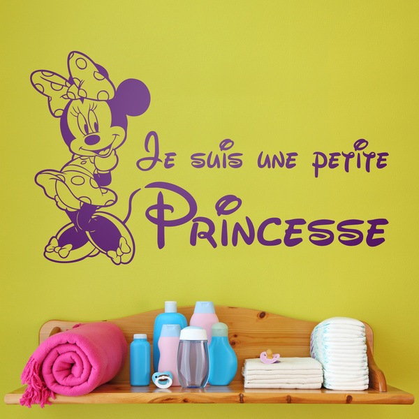 Adesivi per Bambini: Minnie, Je suis une petite princesse