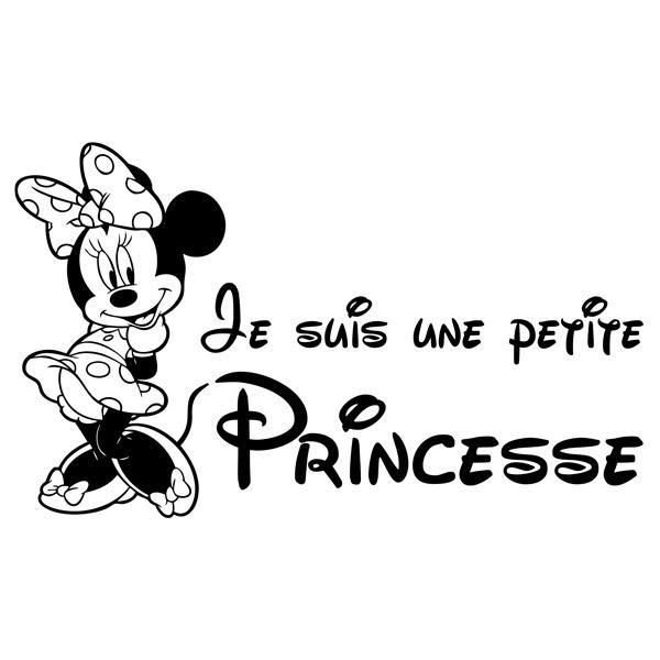 Adesivi per Bambini: Minnie, Je suis une petite princesse