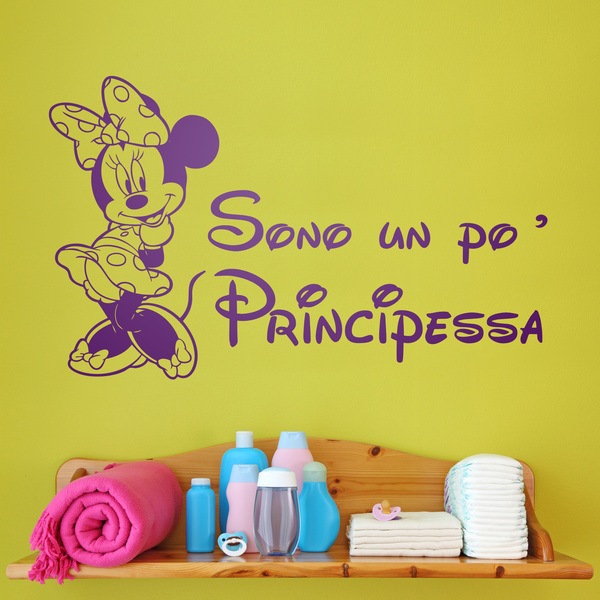 Adesivi per Bambini: Minnie, Sono un po principessa