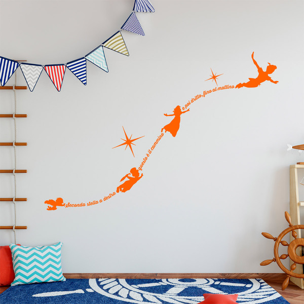 Adesivi per Bambini: Tipografico Peter Pan in italiano