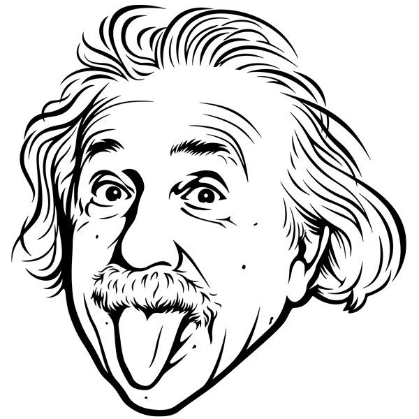 Adesivi Murali: Albert Einstein che si tira fuori la lingua
