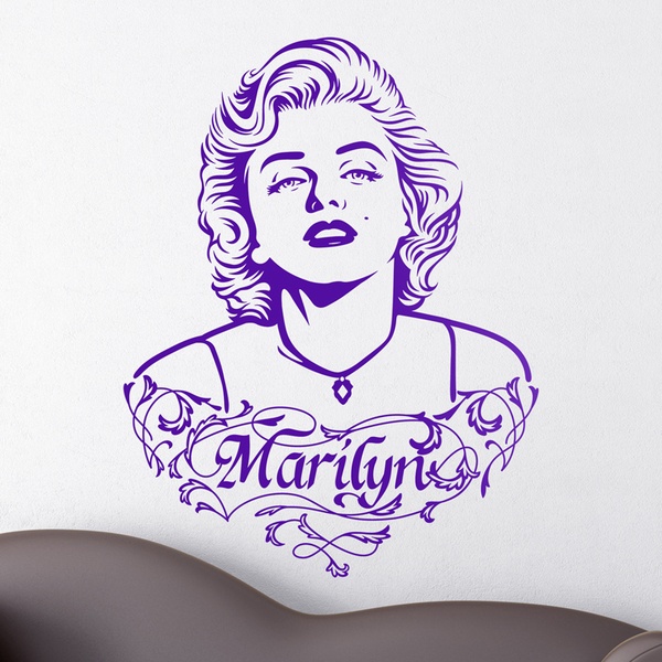 Adesivi Murali: Marilyn Monroe Ornamenti e testo 0
