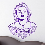 Adesivi Murali: Marilyn Monroe Ornamenti e testo 3