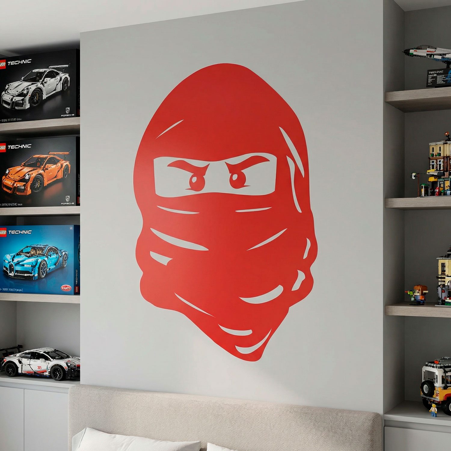 Adesivi per Bambini: Volto di Lego Ninja