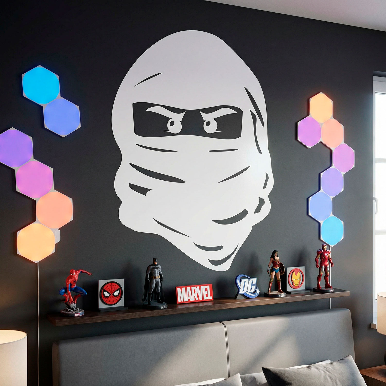 Adesivi per Bambini: Volto di Lego Ninja