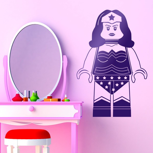 Adesivi per Bambini: Figura Lego Superwoman 0