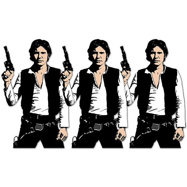 Adesivi Murali: Triple Han Solo