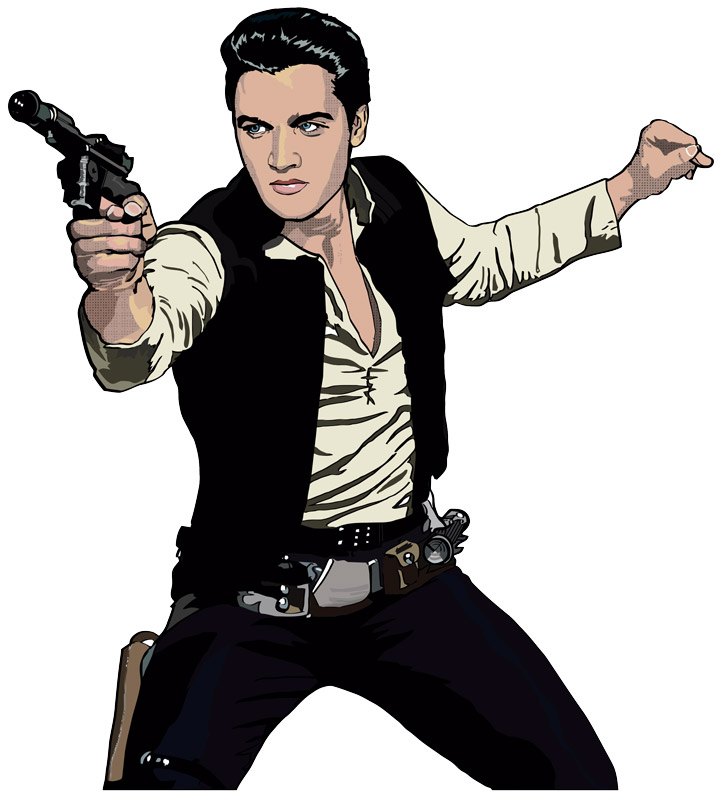 Adesivi Murali: Elvis Han Solo