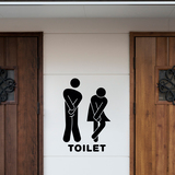 Adesivi Murali: Icone bagno divertente toilet 2