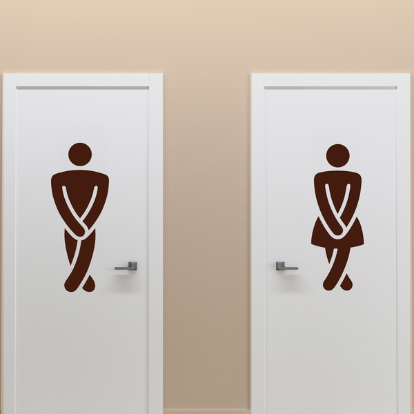 Adesivi Murali: Divertente bagno icone WC