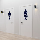 Adesivi Murali: Divertente bagno icone WC 3