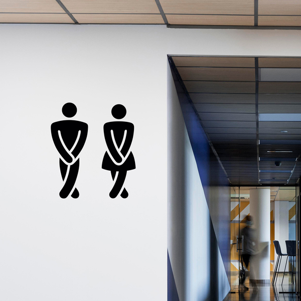 Adesivi Murali: Divertente bagno icone WC