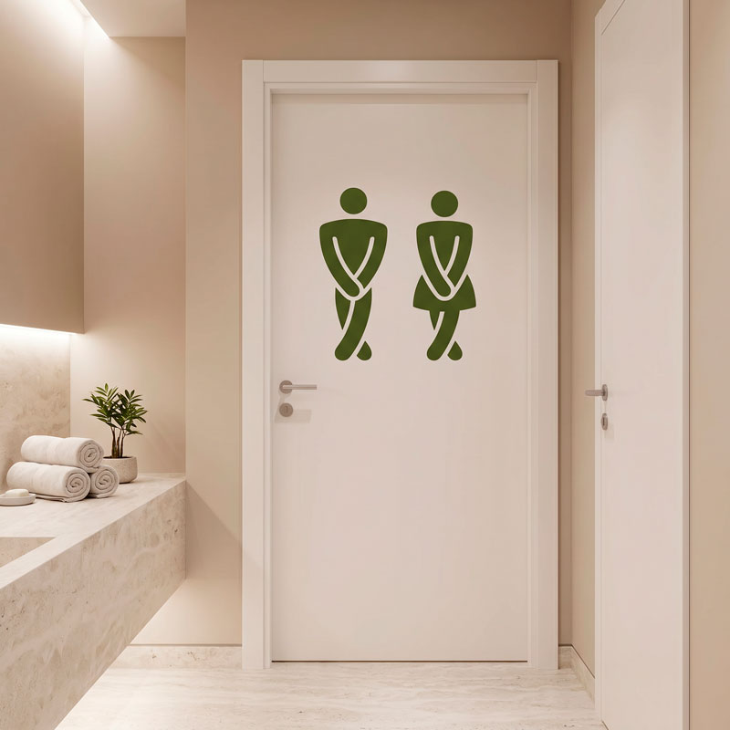 Divertente bagno icone WC 5/10
