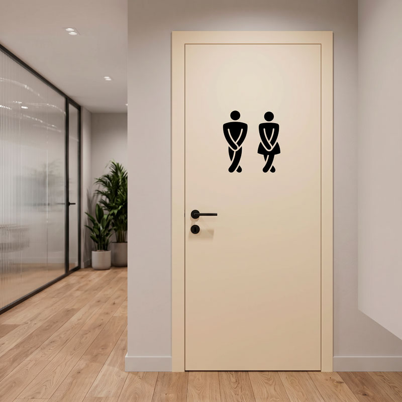 Divertente bagno icone WC 6/10