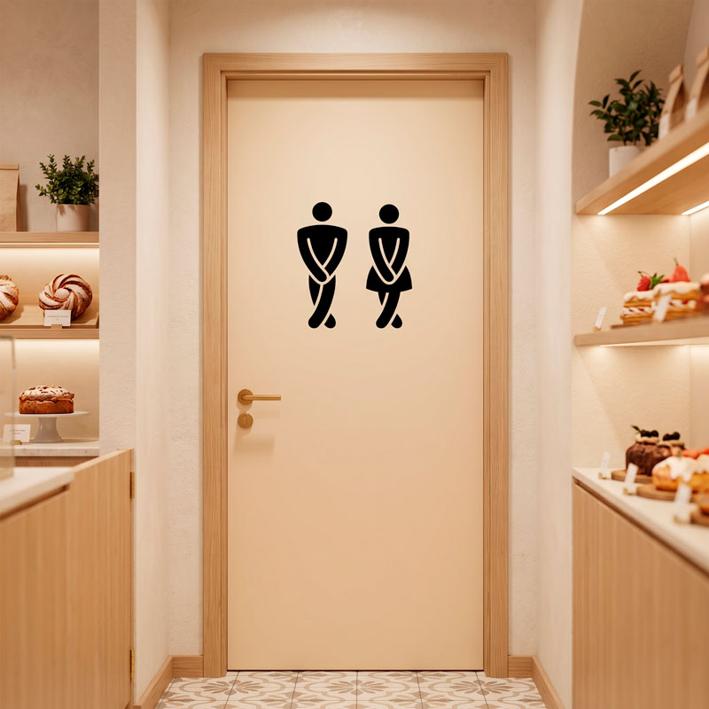 Divertente bagno icone WC 8/10