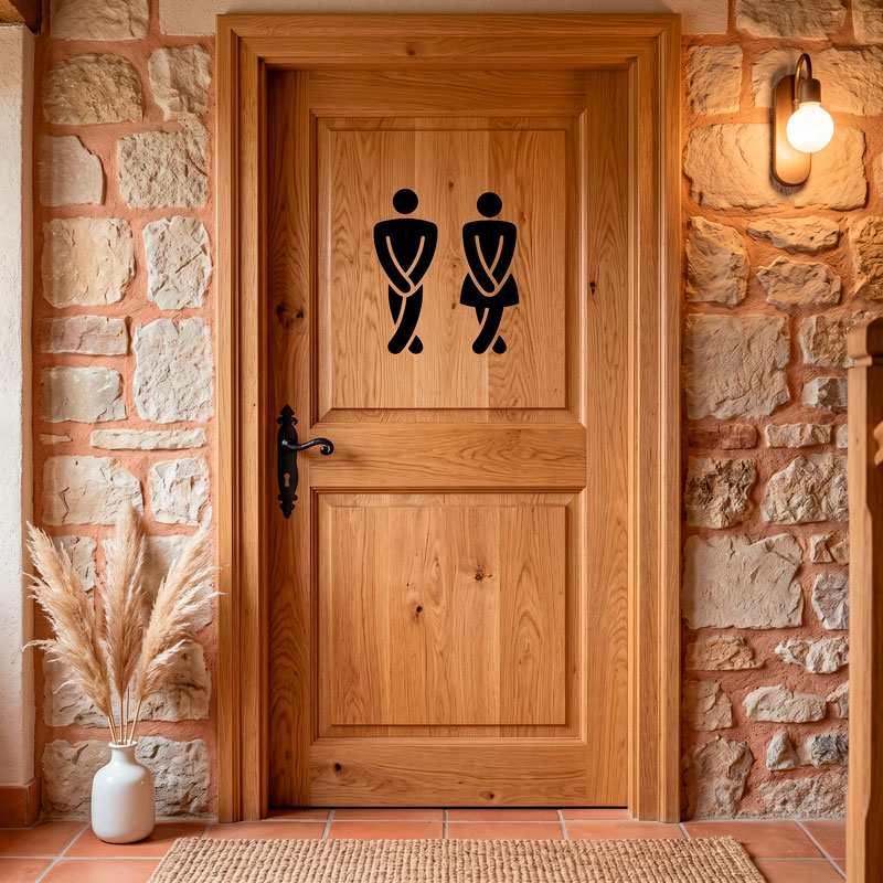 Divertente bagno icone WC 10/10