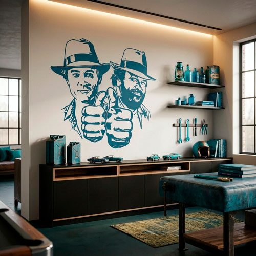 Adesivi Murali: Bud Spencer e Terence Hill