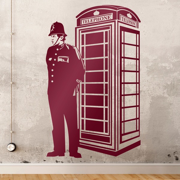 Adesivi Murali: Londra cabina e guardia britannico