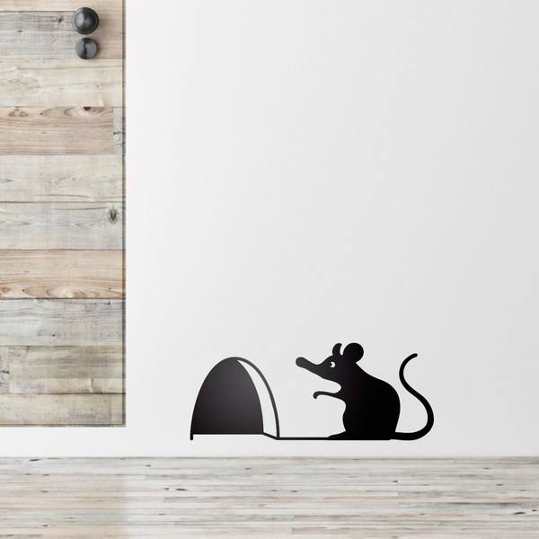 Adesivi per Bambini: Mouse sulla porta di casa tua 0