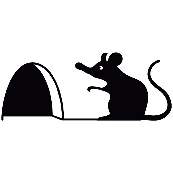 Adesivi per Bambini: Mouse sulla porta di casa tua