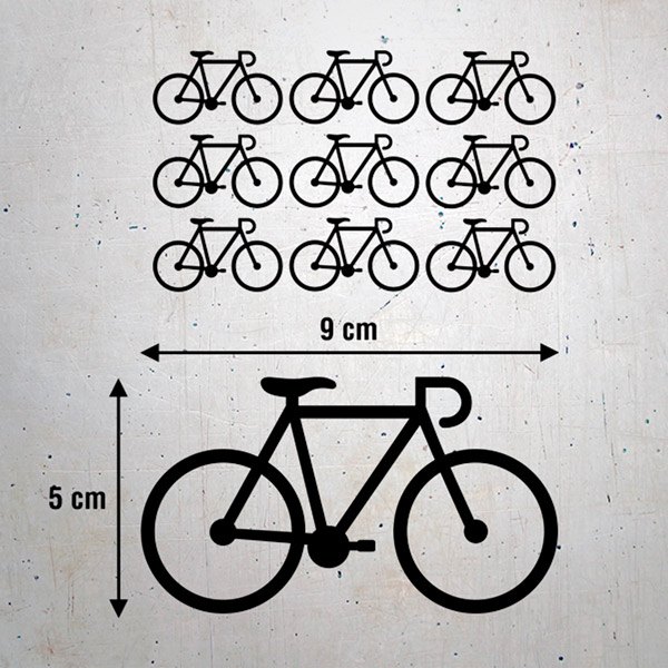 Adesivi Murali: Kit 9 adesivi bici da corsa