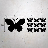 Adesivi Murali: Kit 9 adesivi Farfalle 3