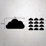 Adesivi Murali: Kit di 12 nuvole di vinile 3