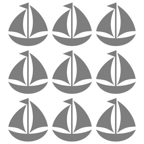 Adesivi Murali: Kit 9 adesivi Barca a vela