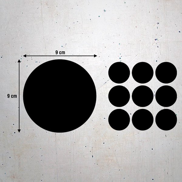 Adesivi Murali: Kit 9 adesivi Pois