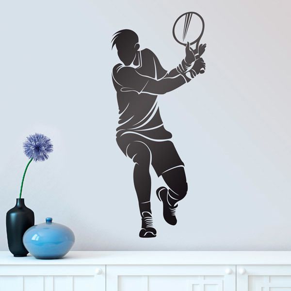 Adesivi Murali: Giocatore di tennis di colpire di rovescio