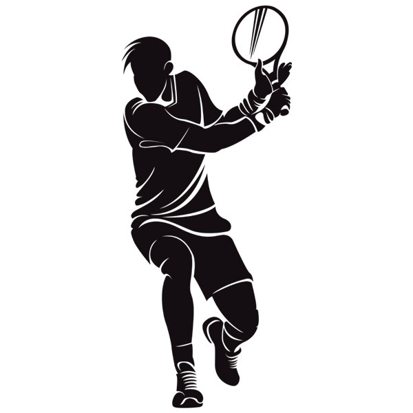 Adesivi Murali: Giocatore di tennis di colpire di rovescio