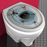 Adesivi Murali: I ragni che esce dal water 3