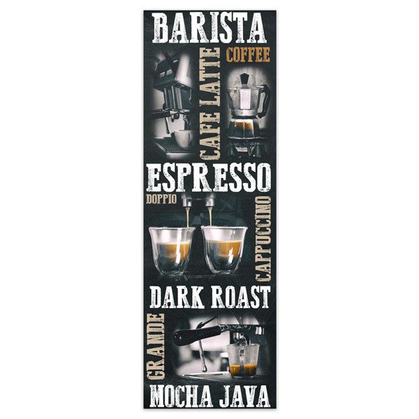 Adesivi Murali: Poster adesivi tipi di caffè